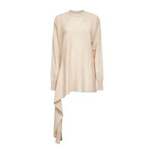 Uma Wang Women Beige Cashmere Knit Asymmetric Sweater